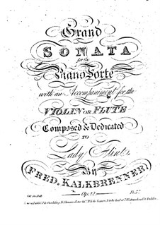 Sonata for Piano and Flute(or Violin), Op.22: Piano part by Friedrich Kalkbrenner