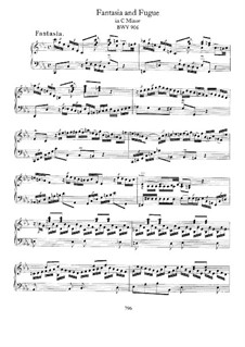 Fantasia and Fugue in C Minor, BWV 906: For harpsichord by Johann Sebastian Bach