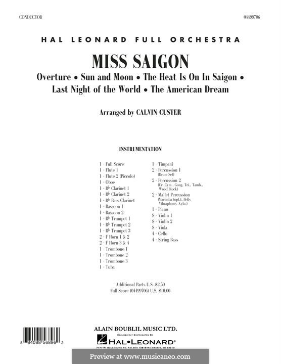 Miss Saigon: Full score by Claude-Michel Schönberg