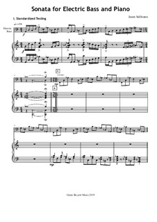Sonata for Electric Bass and Piano: Score, solo part by Jason Sullivann