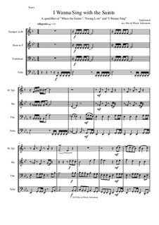 I wanna sing with the saints: For brass quartet by folklore