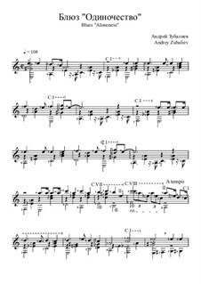 Blues 'Aloneness': Blues 'Aloneness' by Andrey Zubaliev