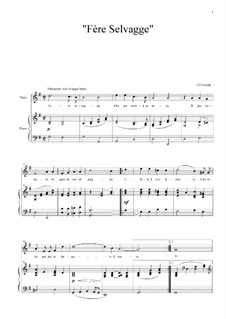 Fere selvaggie: Piano-vocal score by Giulio Caccini