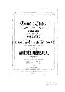 Grandes études pour piano en soixante caprices caractéristiques, Op.63: Etudes No.37-48 by Amédée Méreaux