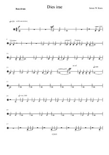 Dies irae: Bass drum part only by James Knox