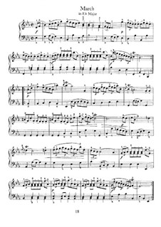 No.23 March in E Flat Major, BWV Anh.127: For harpsichord by Johann Sebastian Bach