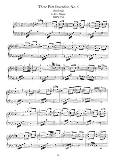 No.5 in E Flat Major, BWV 791: For harpsichord by Johann Sebastian Bach