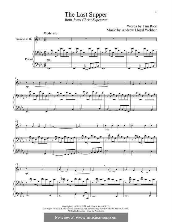 The Last Supper: For trumpet and piano by Andrew Lloyd Webber
