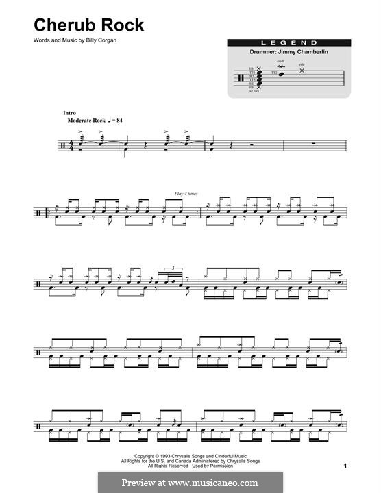 Cherub Rock (Smashing Pumpkins): Drum set by Bob Rock, James Hetfield, Kirk Hammett, Lars Ulrich