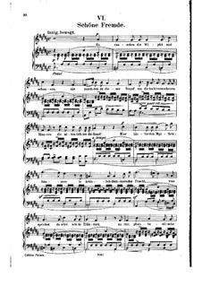 No.6 Schöne Fremde (In a Fair and Foreign Land): Piano-vocal score (German text) by Robert Schumann