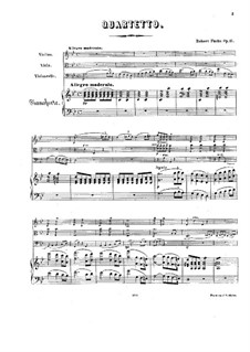 Piano Quartet No.1 in G Minor, Op.15: Full score by Robert Fuchs