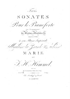 Three Sonatas for Violin, Cello and Piano, Op.16: Sonata No.3 in A Flat Major by Friedrich Himmel