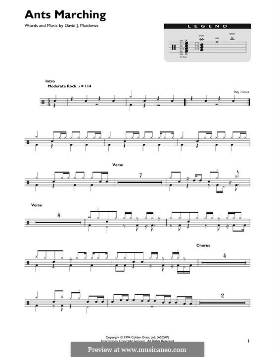 Ants Marching (Dave Matthews Band): Drum set by David J. Matthews