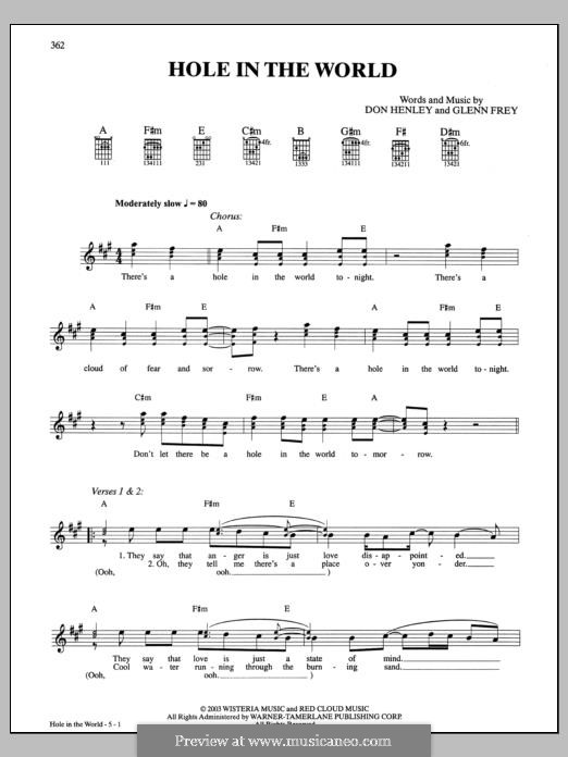 Hole in the World (Eagles): For guitar with tab by Don Henley, Glen Frey