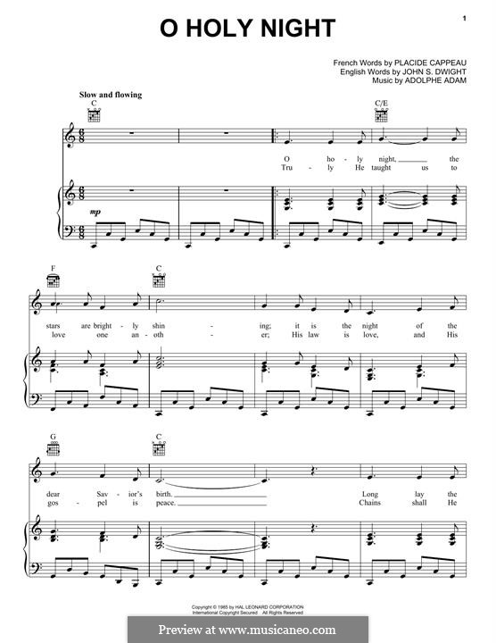 Vocal version (Printable scores): For voice and piano by Adolphe Adam