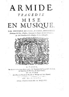 Armide, LWV 71: Full score by Jean-Baptiste Lully