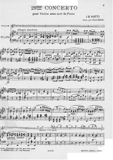 Violin Concerto No.29 in E Minor, WI:29: Version for violin and piano by Giovanni Battista Viotti