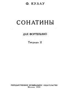 Sonatinas for Piano, Op.60, 88: Complete set by Friedrich Kuhlau