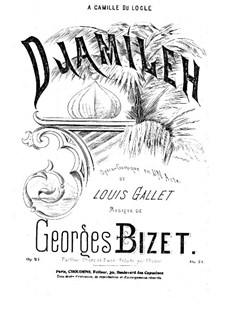 Djamileh: Piano-vocal score by Georges Bizet