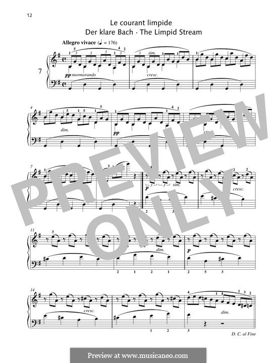 No.7 Le Courant Limpide (The Limpid Stream): For piano by Johann Friedrich Burgmüller