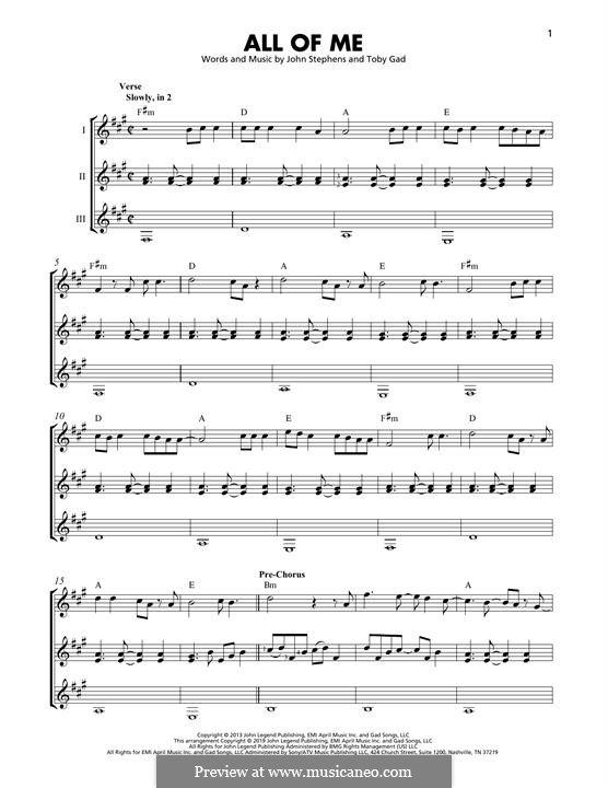 All of Me: For guitar by John Stephens, Tobias Gad