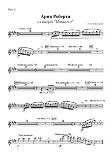 Iolanta, TH 11 Op.69: Aria of Robert – flute II part by Pyotr Tchaikovsky