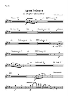 Iolanta, TH 11 Op.69: Aria of Robert – flute piccolo part by Pyotr Tchaikovsky