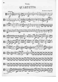 String Quartet No.14 in D Minor 'Death and the Maiden', D.810: Viola part by Franz Schubert