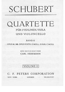 String Quartet No.15 in G Major, D.887 Op.161: Violin II part by Franz Schubert