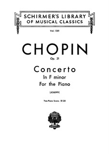 Complete Concerto: Version for two pianos four hands by Frédéric Chopin