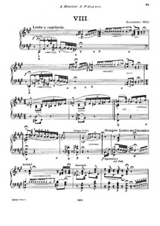 No.8 in F Sharp Minor, S.244: For piano by Franz Liszt