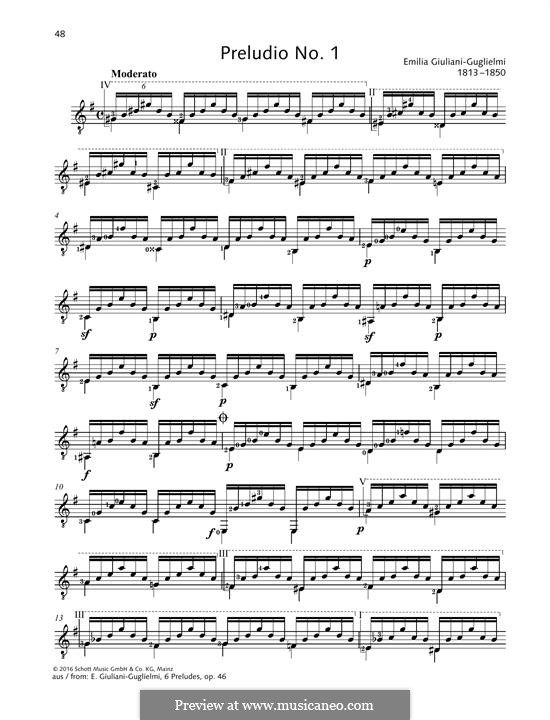 Six Preludes, Op.46: Prelude No.1 by Emilia Giuliani
