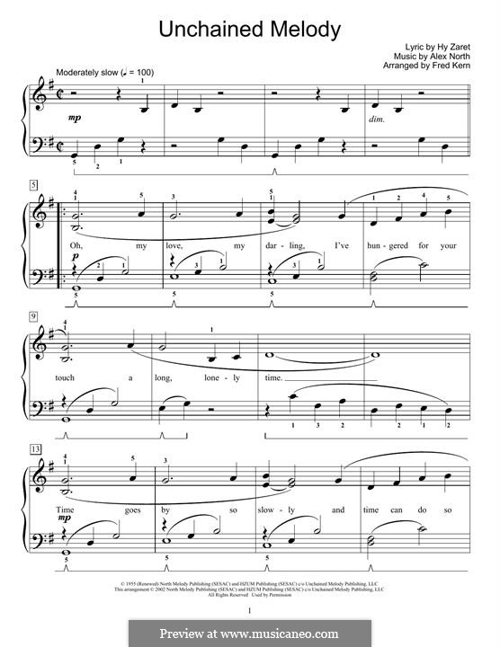 Piano version: For a single performer by Alex North