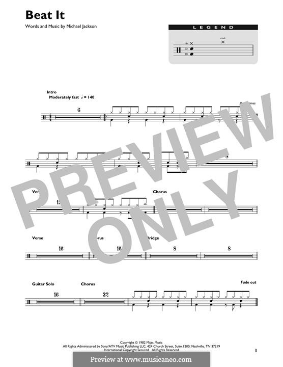 Beat It: Drum set by Michael Jackson