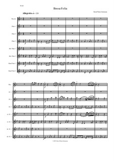 Bossa Folia: For flute octet (or flute choir) by David W Solomons