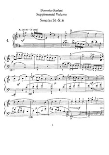 Supplement: No.1-16 by Domenico Scarlatti
