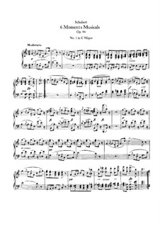 Six Musical Moments, D.780 Op.94: For piano by Franz Schubert