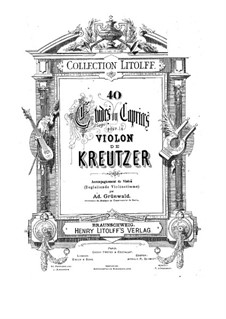Forty-Two Etudes or Caprices: Version for two violins – violin II part by Rodolphe Kreutzer