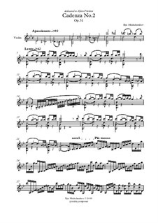 Cadenza No.2, Op.31: Cadenza No.2 by Ilya Mishchenkov