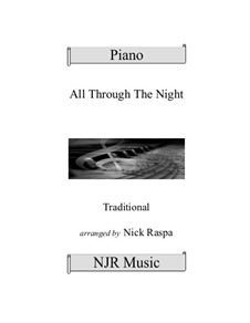 All Through the Night: For intermediate piano by folklore