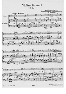 Concerto for Violin and Orchestra in B Flat Major: Version for violin and piano by Carl Stamitz