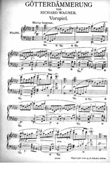 Twilight of the Gods, WWV 86d: Piano-vocal score (German text) by Richard Wagner