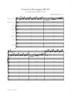 Concerto for Two Violins in C Major, RV 507: Score, parts by Antonio Vivaldi