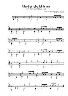 Allererst lebe ich in mir: Allererst lebe ich in mir by Walter von der Vogelweide