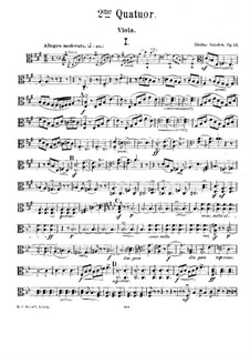 String Quartet No.2 in A Major, Op.14: Viola part by Nikolay Sokolov