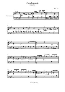 No.6 in E Major, BWV 792: For piano by Johann Sebastian Bach