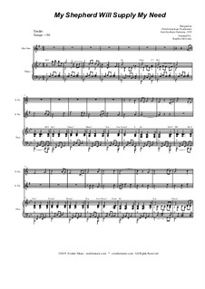 My Shepherd, You Supply My Need: Duet for soprano and alto saxophone by folklore