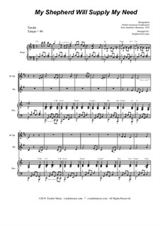 My Shepherd, You Supply My Need: Duet for Bb-trumpet and french horn by folklore