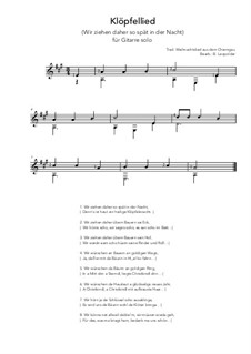 Klöpfellied: For guitar solo (A Major) by folklore