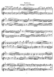 Allegro and Minuet: Allegro and Minuet by Ludwig van Beethoven